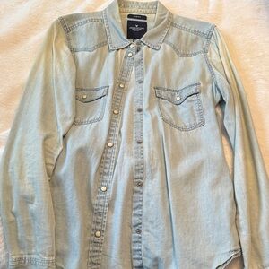 American Eagle Outfitters Blue Slim Fit Shirt